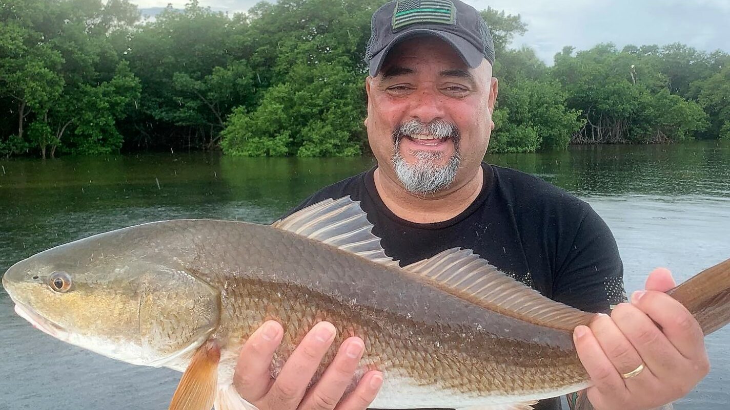 a picture of August Means Bull Reds in Anna Maria Island with Captain Nate