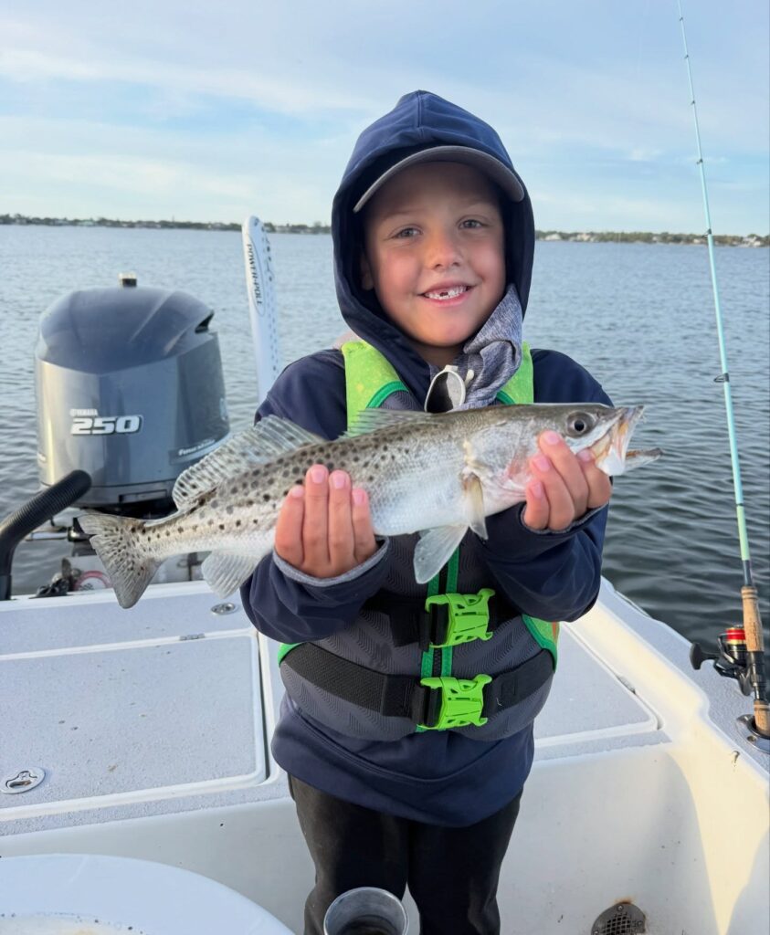 a picture of April Fishing on Anna Maria Island with Captain Nate